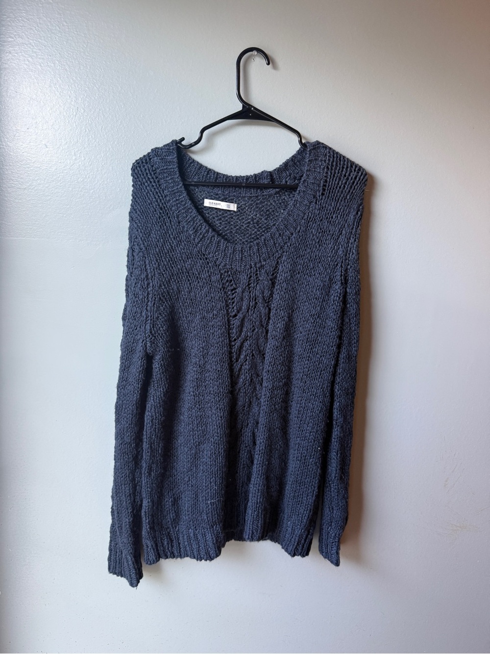Old Navy Oversized Gray Cable Knit Sweater Women’s XL